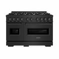 thumbnail image 2 of ZLINE 48 in. 6.7 cu. ft. Classic Double Oven Gas Range with 8 Burner Cooktop in Black Stainless Steel (CGRB-48), 2 of 2