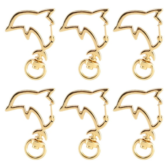LABSERRON 20pcs Dolphin Keychain Accessories Jewelry Making Supplies Kit Unique Shape Buckle Includes Open Jump Rings