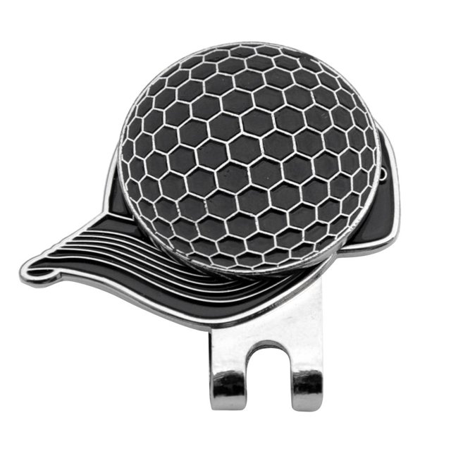 S SERENABLE New Golf Ball Marker with Golf Hat Clip Funny Cap Pattern - Black