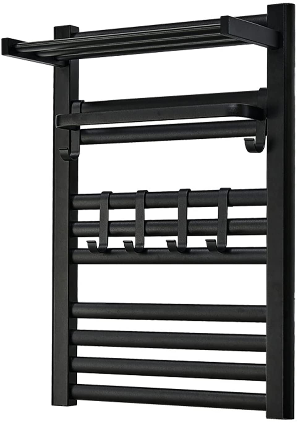 DYRABREST Black Towel Warmer,WallMounted 304 Stainless Steel Heated