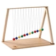 thumbnail image 1 of Cradle Balance Balls Single Pendulum Wave Device Brain Teaser Collectibles Herramienta de aprendizaje de física para regalo de cumpleaños, 1 of 9