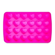 Valentine's Day Hot Pink Heart Silicone Pan Candy Mold, 9.2 x 4.4 inch, Way To Celebrate