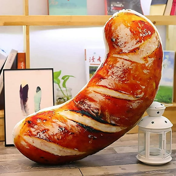 Oreiller Physique Simulé, Jambes de Poulet, Ailes de Poulet, Coussin de Poisson Grillé, Jouet en Peluche, Cadeaux d'Anniversaire pour Enfants