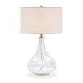 thumbnail image 1 of Henn&Hart 15" Clear Glass Glass/Fabric Table Lamp, 1 of 9