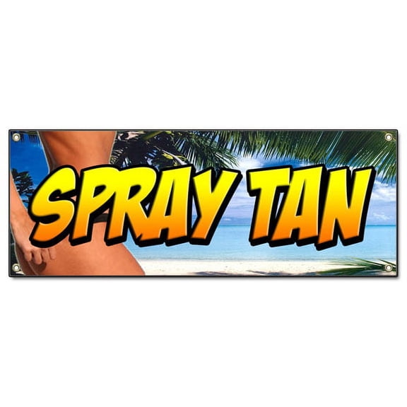 SPRAY TAN BANNER SIGN tanning salon spa lotion signs