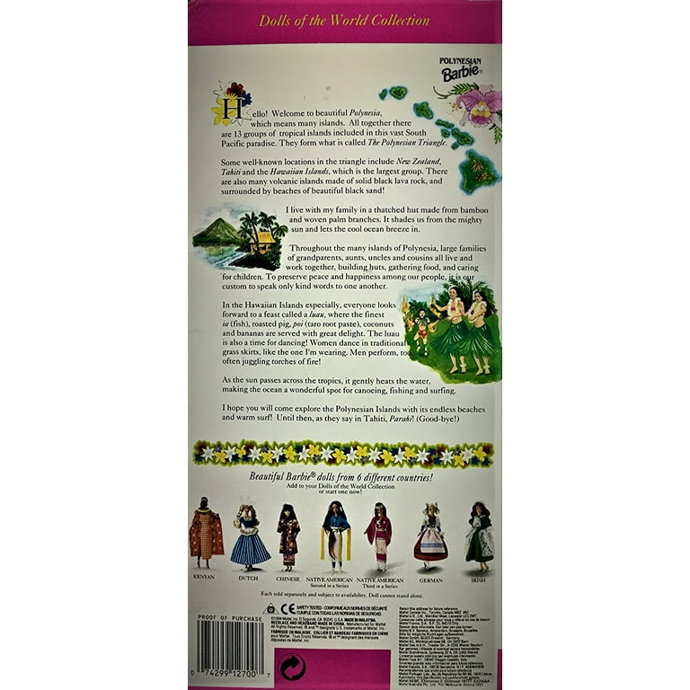 Collector s Special Edition Polynesian Barbie Dolls of the World Collection Walmart