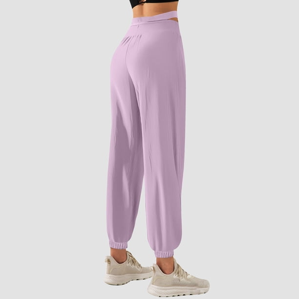 WILLBEST Pantalones de Yoga para Mujer, de Cintura Alta, Elásticos, Cómodos, para Correr, para Gimnasio, Senderismo, Entrenamiento, Suaves, Transpirables Y Ligeros. Grande