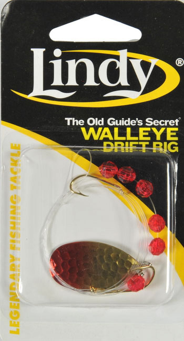 Lindy Old Guides Secret Drift Rig Fishing Lure Rig Hammered Brass Flame 36 in