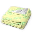 thumbnail image 3 of XMXY Fleece Throw Blanket for Couch, Yellow Fish Seamless Lightweight Plush Fuzzy Cozy Soft Bed Blankets and Throws for Sofa, 50"x40" inches, 3 of 8