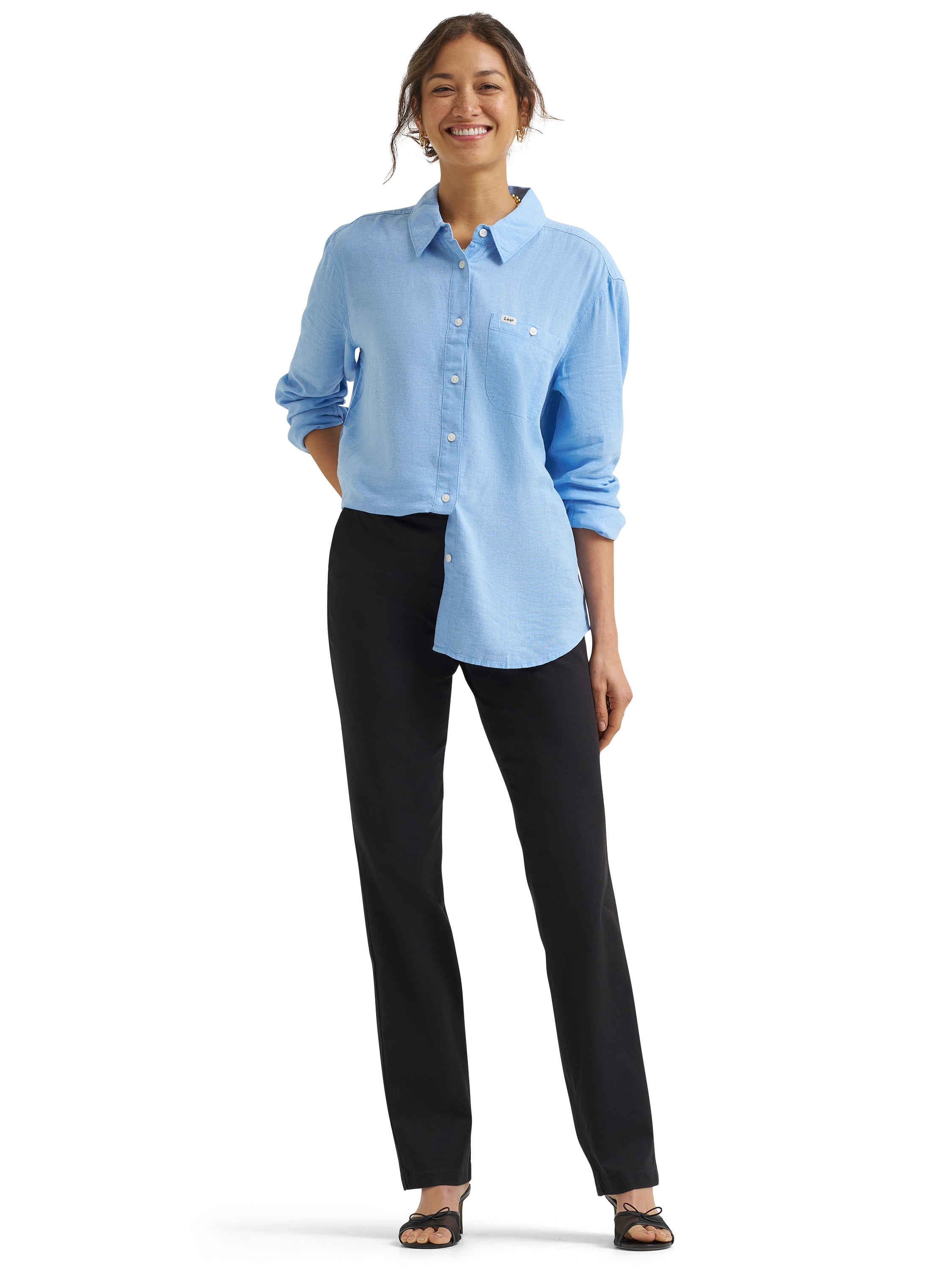 Lee® Women's Comfort Waist Woven Straight Leg Pants