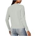 thumbnail image 5 of AKOEE Trendy Knit Cardigans for Women Lightweight Casual 3/4 Sleeve Button Down Scalloped Shrugs Sweater Tops (XL, Gray 01), 5 of 8