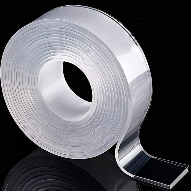 Double Sided Transparent Tape, 79 * 1.1inch Nano Traceless Multi-Purpose Adhesive  Tape, Removable Washable Gel Grip 