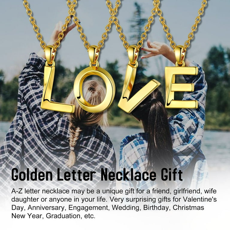 Alphabet gold chain deals