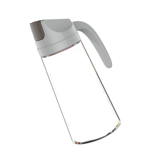 Dispensador automático de aceite, vinagre y aceite de vidrio a prueba de polvo para Gris-630ml