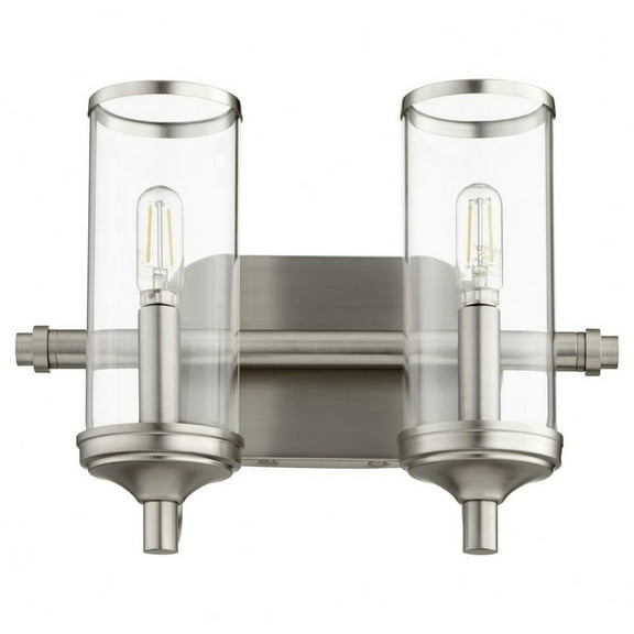 Richdale Avenue 2 Light Bathroom Light in Style 12.75 inches Wide By 9.5 inches High-Satin Nickel Finish Bailey Street Home 183-Bel-3400562