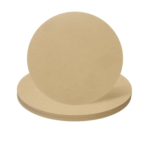 Uxcell 4pcs 8 Inch Wood Circles for Crafts, 0.12 Inch Thick Unfinished Blank Wooden Rounds Slice Cutouts