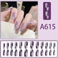 thumbnail image 1 of False Nails French Manicure Fake Tips Press On Full Nails Cover c, 1 of 8