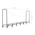 thumbnail image 4 of vidaXL Firewood Rack Anthracite 360x35x120 cm Steel, 4 of 5