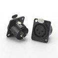 thumbnail image 4 of Type D Plug to Socket 3pin XLR Socket Adapter Connector Cannon Female Balance Male Weld Holder XLR Terminal, 4 of 5