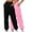 Pink, variant on CQONEPT 2PC Fleece Sweatpants for Women Winter Casual Loose Fit Jogger Pants Tapered Elastic Waist Cycling Trousers with Pockets Purple S