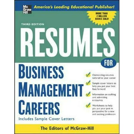 Resumes for Business Management Careers Paperback (Best Resume For Management Position)