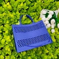 thumbnail image 4 of GDEGE Clutch Bag New Shopping Basket Portable Jelly Bag Large Capacity Basket Storage Basket Candy Color Hollow Beach Bag Fashion Big Capacity PVC Shopping Tote Bag Rubber Silicone Beach Bag, 4 of 7