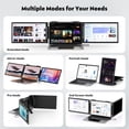 thumbnail image 5 of Triple Laptop Screen Extender,Portable Dual Monitor Second Screen Travel 14" 1080P IPS for 13-16.5" Laptops with USB-C Port,Plug and Play Attachment for Windows/Mac/Android/Switch/PS5/Xbox, 5 of 6