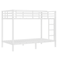 thumbnail image 5 of Tcbosik Bunk Bed Twin XL Over Twin XL Size, Heavy Duty Metal Bed Frame with Safety Guardrail & Ladder, Saving Design, Noise Reduced, No Box Spring Needed, Off White, 5 of 9