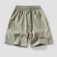 thumbnail image 5 of EOYWHK Running Shorts Men with Pockets Relaxed Fit Multi Pocket Mens Quick Dry Shorts Soft Lightweight Breathable for Basketball Gym Fitness Beige, Size XL, 5 of 5