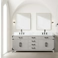 thumbnail image 6 of Laurel 80 in W x 22 in D White Oak Double Bath Vanity, Carrara Marble Top, and Faucet Set, 6 of 6