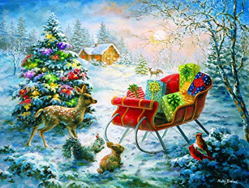 Christmas Jigsaw Puzzle 500 Pieces Sunsout Twas the Night 18x24 Eco-Friendly NEW Contemporary