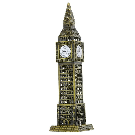WORGEOUS Vintage Metal Big Ben Statue London Souvenir Metal Architecture Model Tabletop Decoration For Home Decor
