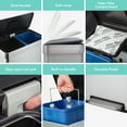 thumbnail image 5 of Qualiazero Kitchen Trash Can, 16 Gallon Stainless Steel Step Dual Compartment Reclcying Garbage Bin with Soft Close Lid, Silver, 5 of 12