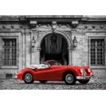 thumbnail image 2 of Gasoline Images 18x14 White Modern Wood Framed Museum Art Print Titled - Luxury Car in front of Classic Palace, 2 of 4