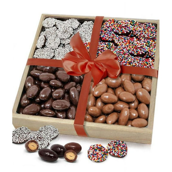 From You Flowers - Joyous Chocolate and Almond Gift Tray for Birthday, Anniversary, Get Well, Congratulations, Thank You, All Occasions