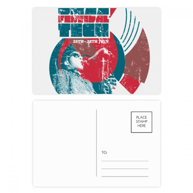 Festival de jazz Musica plan tean Set cumpleaños gracias tarjeta postal correo lado 20pcs
