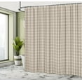thumbnail image 5 of Ambesonne Abstract Shower Curtain, Nested Rhombus, 69"Wx75"L, Eggshell and Seal Brown, 5 of 5