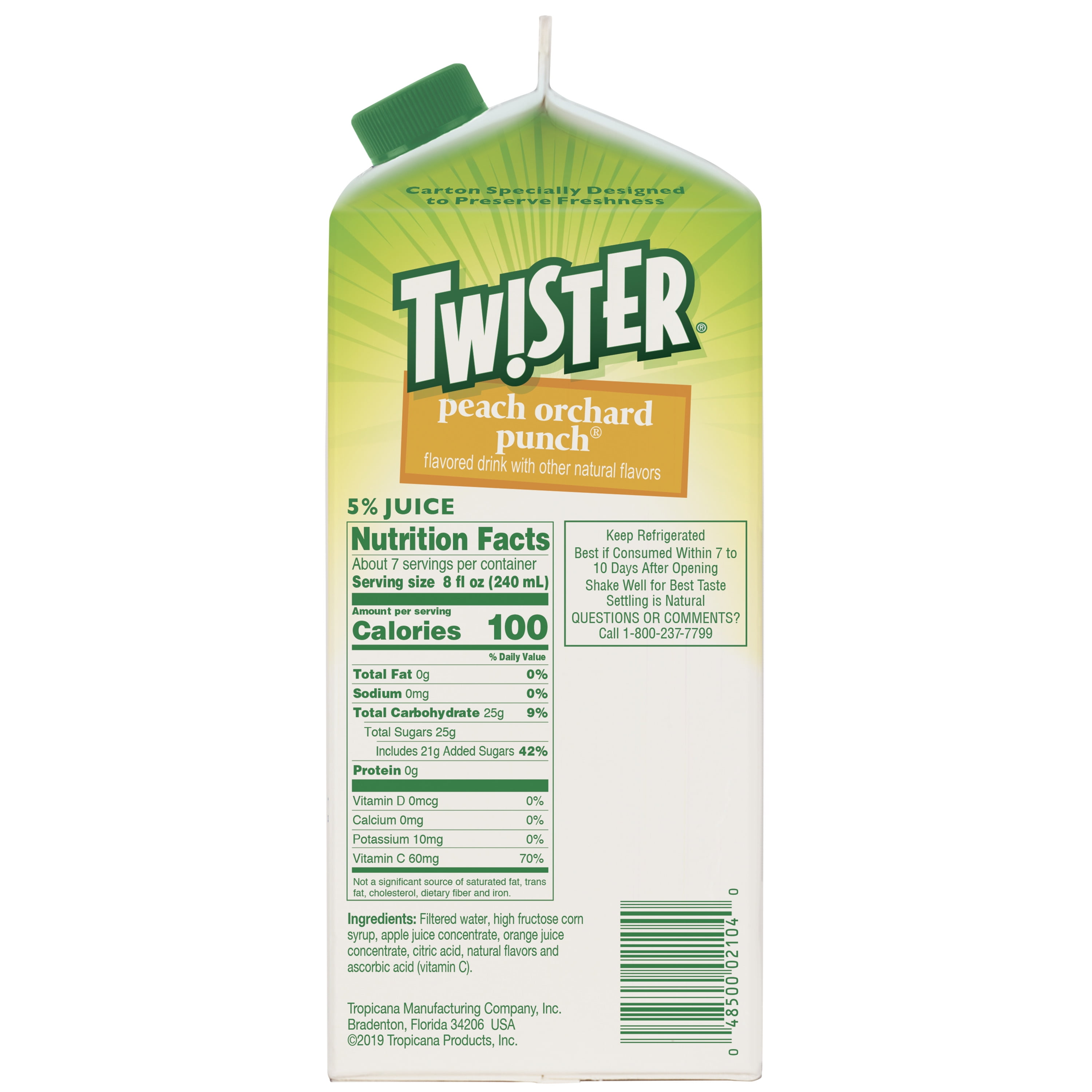 Twister Peach Orchard Punch Flavored Juice Drink, 59 fl oz