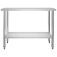 thumbnail image 2 of vidaXL Kitchen Work Table 120x60x85 cm Stainless Steel, 2 of 5