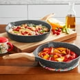 thumbnail image 2 of The Pioneer Woman Prairie Signature 2-Piece Cast Aluminum 10" & 12" Fry Pan Set, Charcoal Speckle, 2 of 7