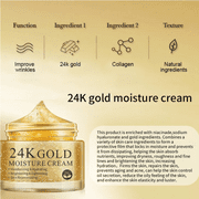 24K Gold & Collagen Face Moisturizing Cream- Anti-Aging Face Cream for Hydrating & Skin Rejuvenating- Korean Skincare - All Skin Type 1.69 fl oz