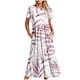thumbnail image 5 of Vestido de Manga Corta para Mujeres Vestido de Verano de Cuello Redondo Impreso, Poliéster de Tamaño Verdadero Diario Y Vestido de Fiesta, 5 of 5