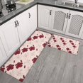 thumbnail image 2 of Pioneer Flower Floral Print Pattern Kitchen Rugs Sets Of 2, Anti Fatigue Non Slip Washable Floor Mats for Kitchen Sink Laundry, 17X30 Inch + 17X47 Inch, 2 of 6