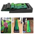 thumbnail image 3 of LAFGUR Indoor Outdoor Set Ball Auto Return Hazard Putting Mat, Professional Portable Practice Mini Trainer Putting Green With Return, 3 of 8