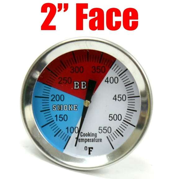 2" Temperature Gauge Thermometer for Barbecue BBQ Grill Smoker Pit Thermostat