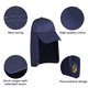 thumbnail image 3 of Gorro de pesca con solapa para cubrir el cuello, gorra de béisbol con solapa para senderismo, Safari, hombres UPF50+, 3 of 5