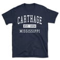 thumbnail image 1 of Carthage Mississippi Classic Established Men's Cotton T-Shirt, 1 of 1