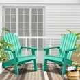 thumbnail image 3 of OVIOS  Plastic Wood Adirondack Outdoor Patio Chair Set of 2 Lake Blue, 3 of 5