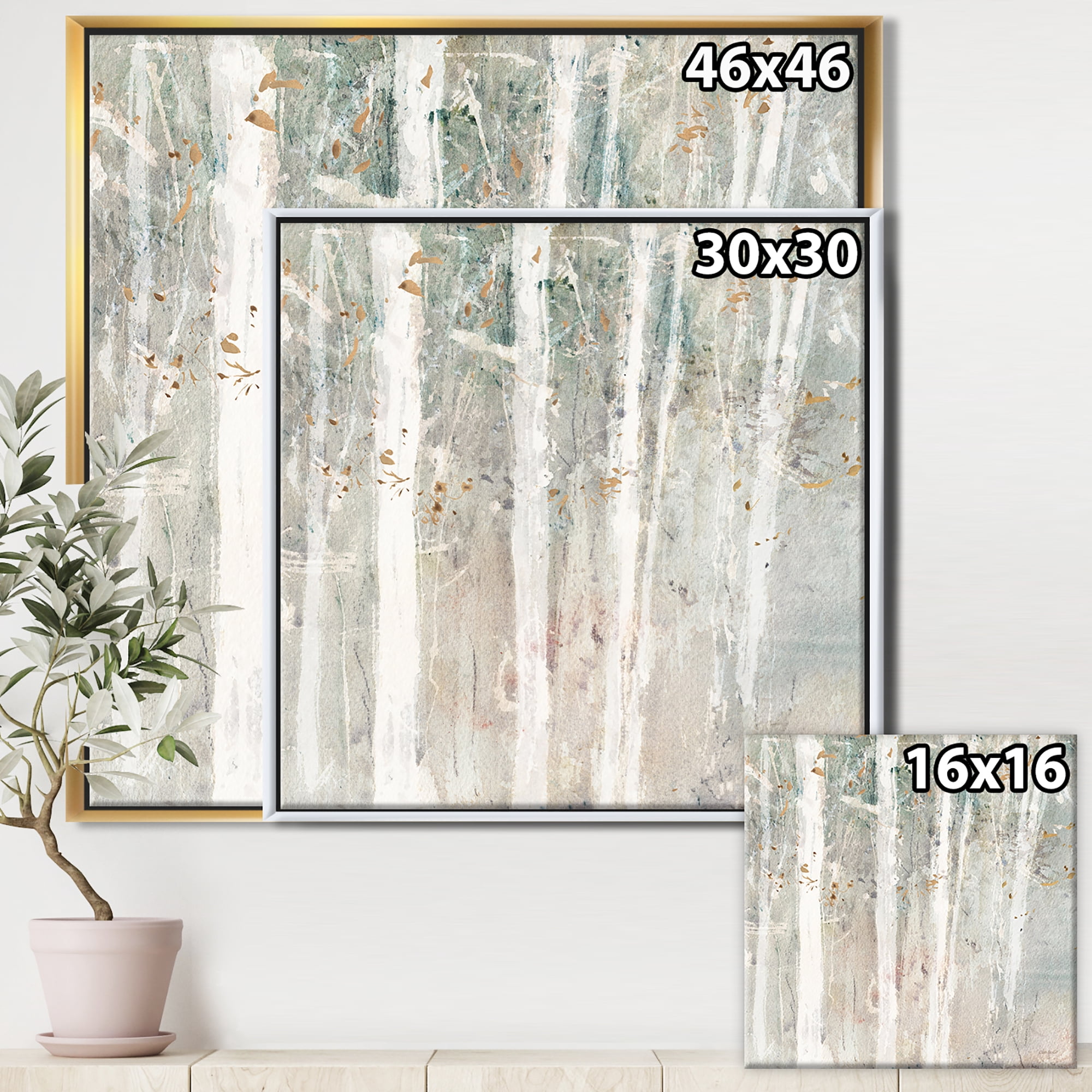 Designart ' A Woodland Walk into the Forest V ' Modern Farmhouse Framed Canvas