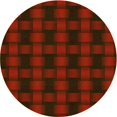 thumbnail image 1 of Ahgly Company Indoor Round Patterned Saffron Red Area Rugs, 3' Round, 1 of 6